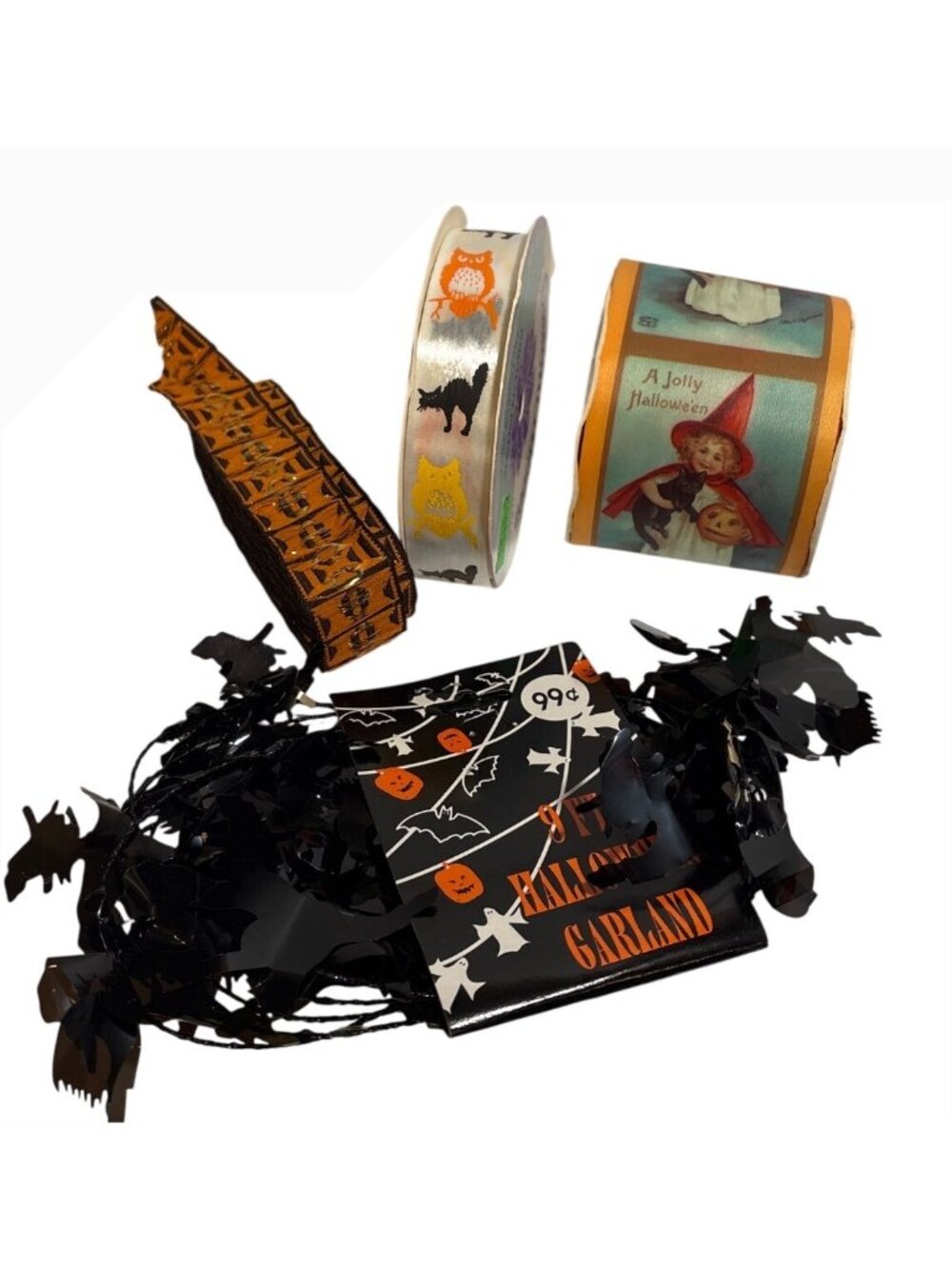 Vintage Halloween Ribbon & Garland Bundle Crafts